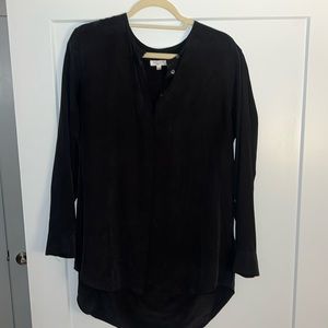 Equipment Simon silk blouse in black in medium